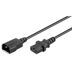 ; Cable; IEC C13 female,IEC C14 male; 1.8m; black; PVC; 3x0,75mm2; LIAN DUNG