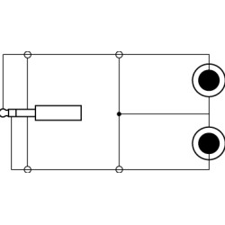 50195; Cable; RCA plug x2,Jack 3.5mm 3pin plug; 5m; black; Goobay
