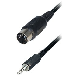 ; Cable; DIN 5pin plug,Jack 3.5mm plug; 1.5m; black; BQ CABLE