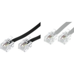 ; Cable: telephone; RJ11 plug,both sides; 2m; white; BQ CABLE