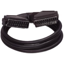 11870; Cable; SCART plug,both sides; 3m; black; Goobay