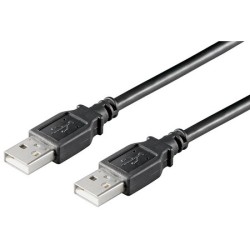 CAB-USB2AA/5.0-BK; Cable; USB 2.0; USB A plug,both sides; 5m; black; Core: CCA; BQ CABLE