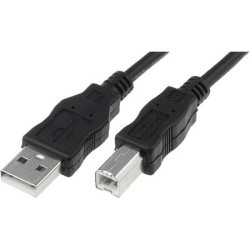 CAB-USBAB/0.5-BK; Cable; USB 2.0; USB A plug,USB B plug; 0.5m; black; Core: Cu; BQ CABLE