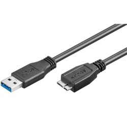 AK-USB-26; Cable; USB 3.0; USB A plug,USB B micro plug; nickel plated; 0.5m; AKYGA
