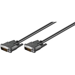 93295; Cable; DVI-D (24+1) plug,both sides; 0.5m; black; Goobay