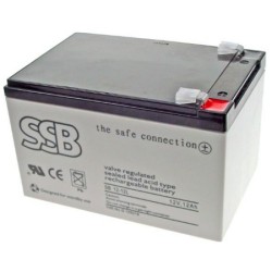 SB12-12; Re-battery: acid-lead; 12V; 12Ah; AGM; maintenance-free; SSB