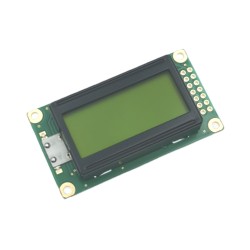 RC0802A-YHY-ESX; LCD 8x2 LED dzeltena 58x32x13.5