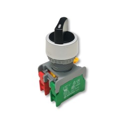 CS22-1-O/C BK,1-2 2POSITION; Switch: rotary; Stabl.pos: 2; NC + NO; 3A/230VAC; 22mm; black; IP65; AUSPICIOUS