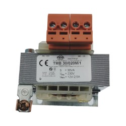 TMB 30/020M/1; Transformer: mains; 30VA; 230VAC; 12V; Leads: terminal block; 0.7kg; INDEL