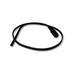 S25-TT-T050-050BK; Cable; 2x0.5mm2; wires,DC 5,5/2,5 socket; straight; black; 0.5m; WEST POL; S25-TT-T050-050BK