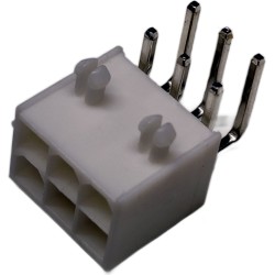 C4255WRF2X03/V0; Socket; wire-board; male; 4.2mm; PIN: 6; THT; PCB snap; Layout: 2x3; JOINT TECH
