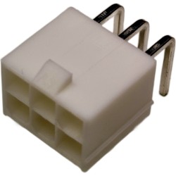 C4255WRF2X03/V0; Socket; wire-board; male; 4.2mm; PIN: 6; THT; PCB snap; Layout: 2x3; JOINT TECH