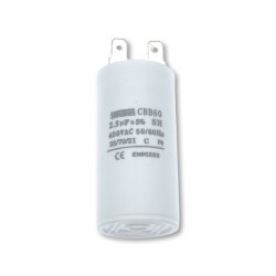 CBB60A-2.5/450; Capacitor: motors, run; 2.5uF; 450V; Ø30x60mm; -25÷70°C; ±5%; 3000h; SR PASSIVES