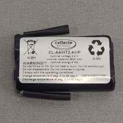 CL-AA/HT2.4V/P; Re-battery: Ni-MH; AA; 2.4V; 2500mAh; soldering lugs; CELLEVIA BATTERIES