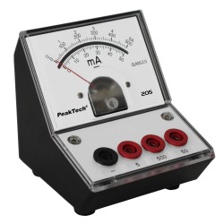 P205-04; Meter: table; I DC: 0÷50m/500m/5A; 2%; Display: analogue; 50Ω; PEAKTECH
