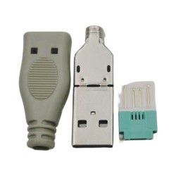 ; Plug; USB A; for cable; IDC; with protection; 