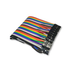 CAB F-F(40-17-RAINBOW): Development kits - accessories;Connection cable; female-female; 0.17m; mix colours; 40pcs.