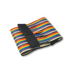 CAB M-F(40-17-RAINBOW): Development kits - accessories;Connection cable; male-female; 0.17m; mix colours; 40pcs.