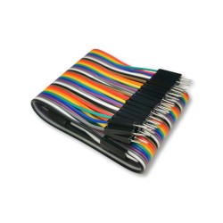 CAB M-M(40-17-RAINBOW): Development kits - accessories;Connection cable; male-male; 0.17m; mix colours; 40pcs.